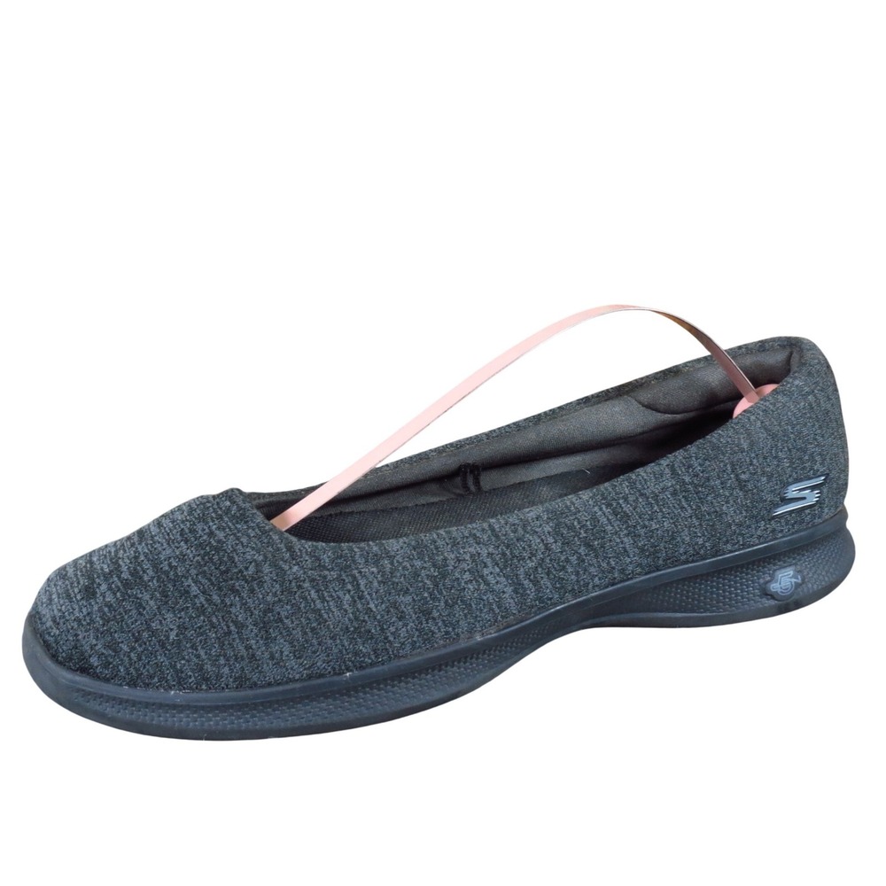 Skechers Go Step Lite Evoke Women Casual Slip On Flat Shoe Size 8 Charcoal Gray
